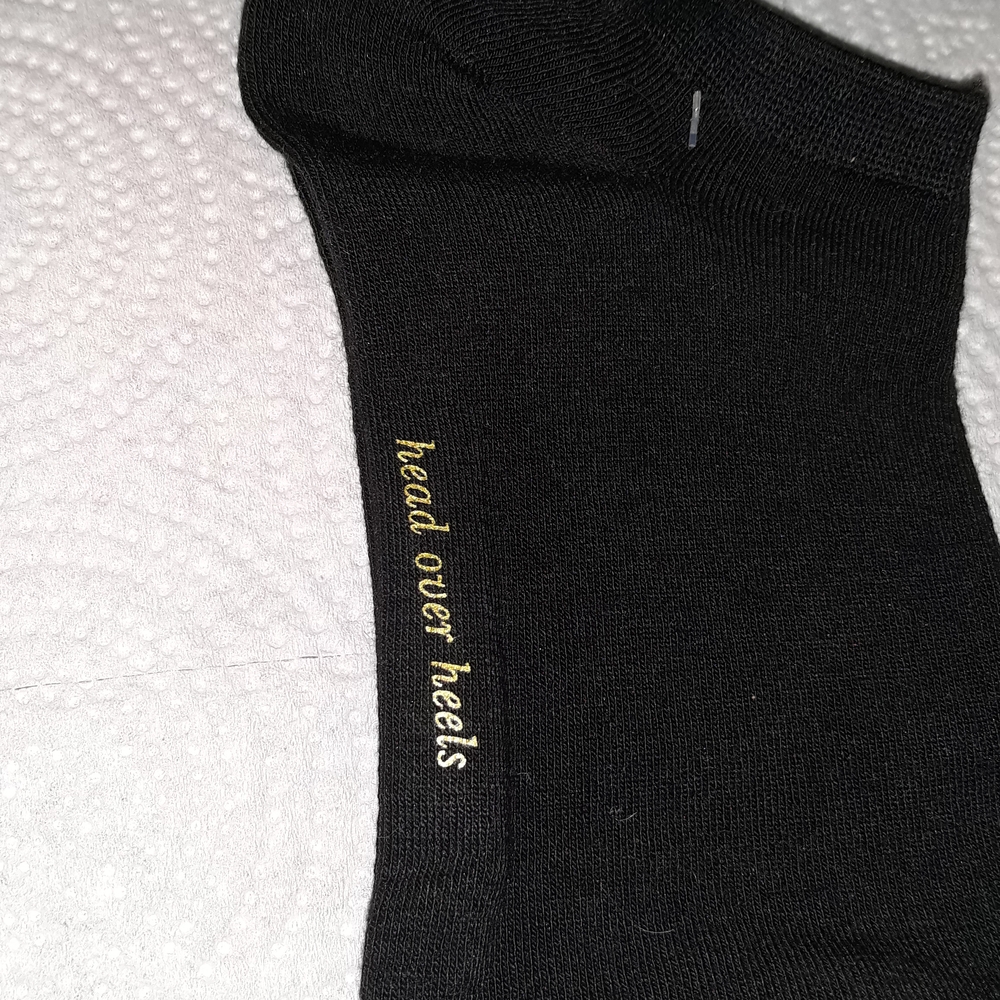 KATE SPADE Black 'head over heels' Ankle Socks NEW